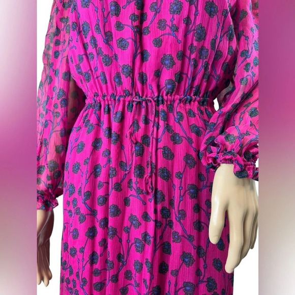 Diane von Furstenberg Womens Dress Silk Pink Berry Size Small - Picture 10 of 16